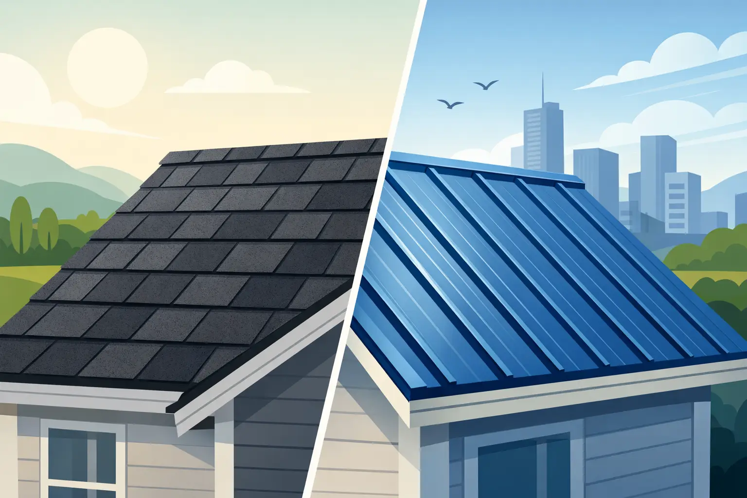 Asphalt Shingles vs Metal Roofing Compared