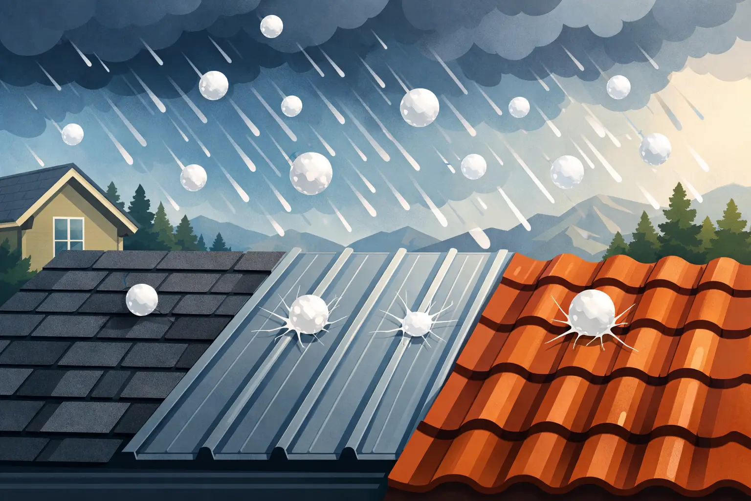 Best Roofing Materials for Hail: What Holds Up
