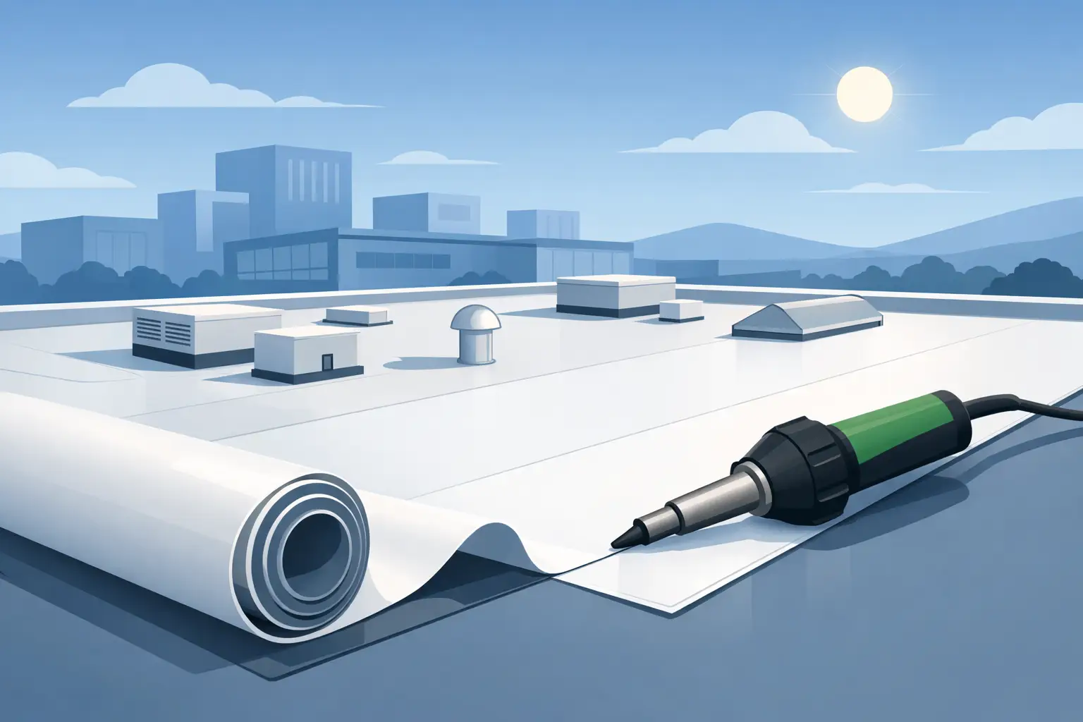 TPO Membranes for Commercial Low-Slope Roofs