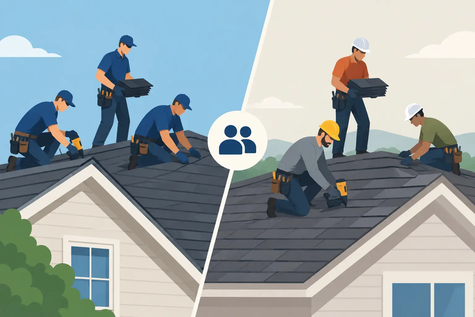 In-House Roofers Versus Subcontractors Compared