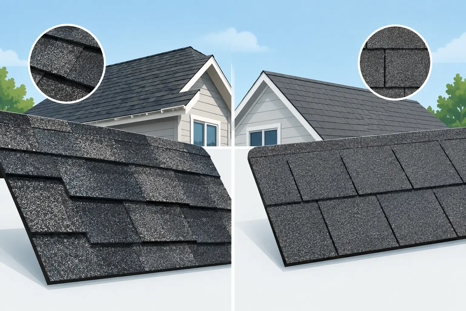 Architectural Versus Three-Tab Shingles